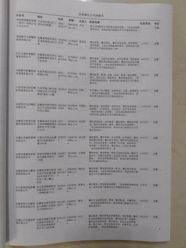 中國餐飲企業(yè)黃頁可開展精準營銷，電話營銷、郵件營銷、傳真營銷等等多管齊下，圓您銷售冠軍夢
