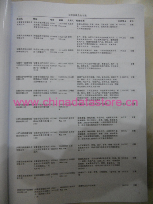 全國玻璃企業(yè)名單助您立刻獲得大量潛在客戶信息，大大減少銷售成本，是您的事業(yè)事半功倍